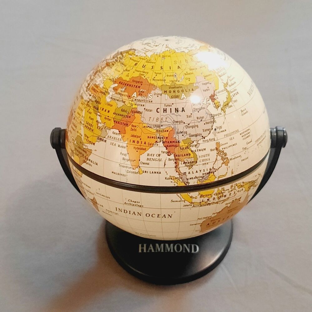 Hammond Globe Office/Work/School Desk Swivel And Tilt 5 Inch Mini Globe